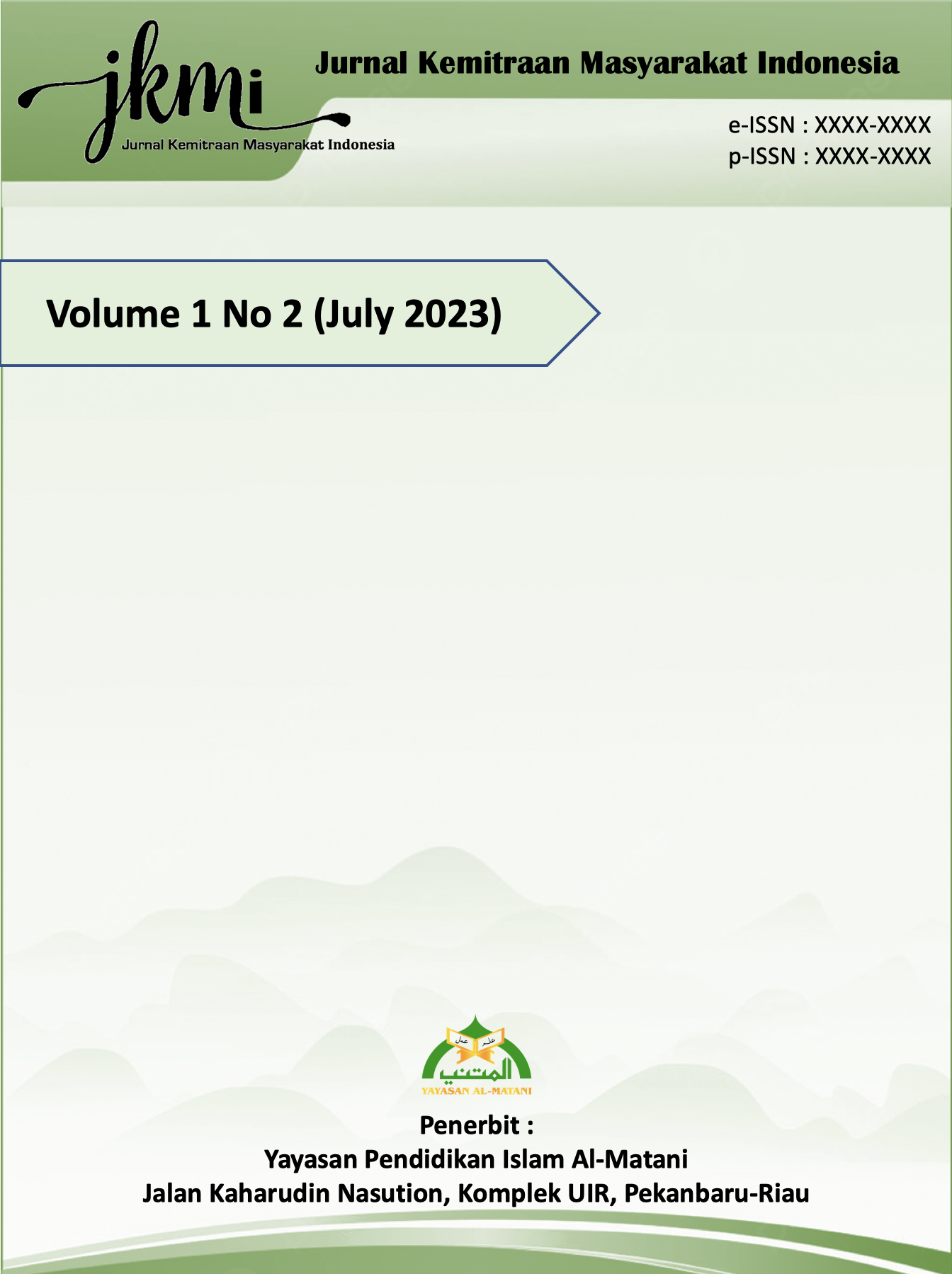 					View Vol. 1 No. 2 (2023): JKM : Jurnal Kemitraan Masyarakat Indonesia (July 2023)
				